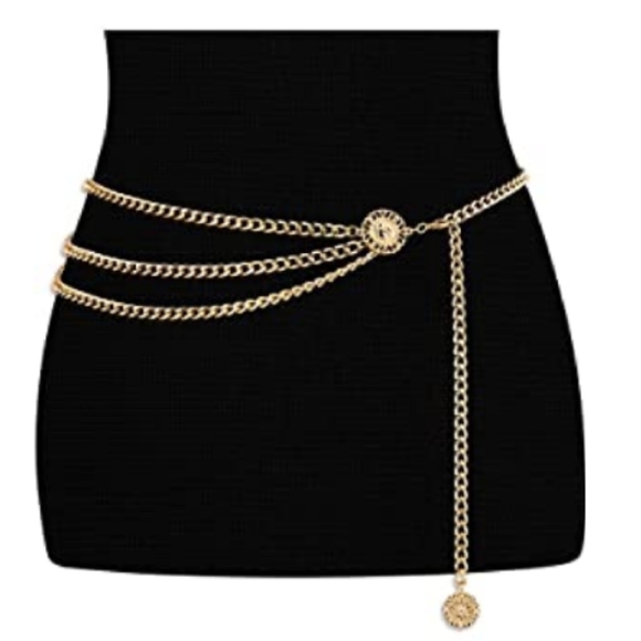 ⬇️ Gold Belly Chain Body Jewelry Waist Multi-Layer - Picture 2 of 4